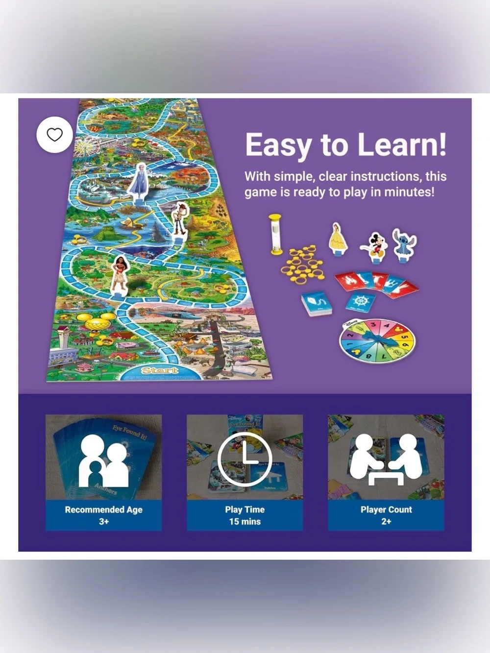 World of Disney “I Found It!” Hidden Picture Board Game | Family Game